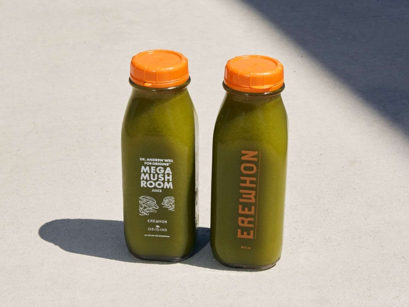 Skin-care brand Origins and buzzy L.A. health destination Erewhon Market have joined forces for a special mushroom-powered juice.