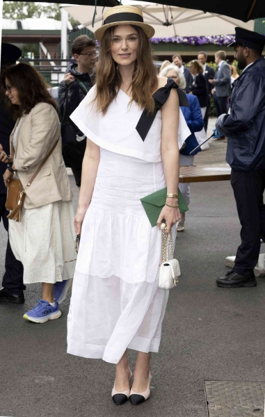 Keira Knightley made an appearance at Wimbledon for the first time in 10 years alongside her husband, James Righton. See what she wore to the match here.