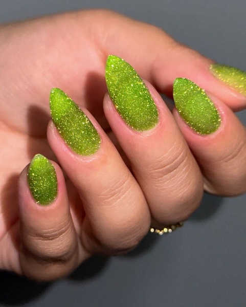 Take a page out of Cynthia Erivo's book and don a "Wicked"-themed manicure, adorned with loads of sparkle, texture, and creativity.