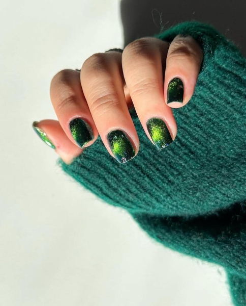 Take a page out of Cynthia Erivo's book and don a "Wicked"-themed manicure, adorned with loads of sparkle, texture, and creativity.