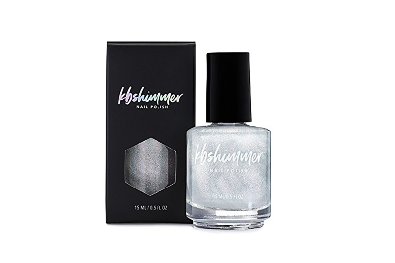 According to a beauty editor, Kbshimmer’s Stop and Smell the Rosé holographic nail polish lasts 18 days. Shop it for $12 on Amazon.