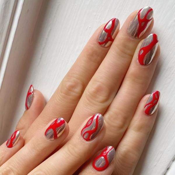 From graphic patterns to jewelry-like embellishments, here are 60 of the most stunning manicures for fall.