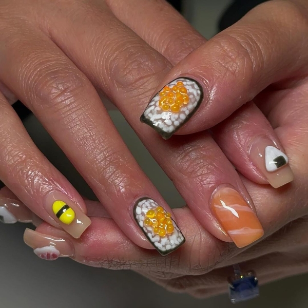 There is no shortage of designs available when you’ve got all three dimensions to work with—explore stunning 3D nail designs, here.