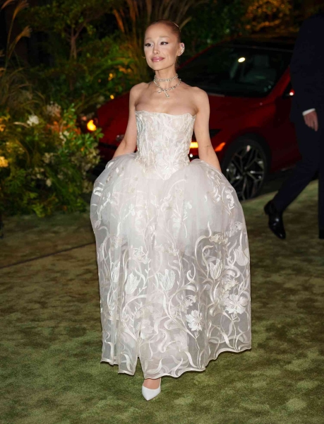 Ariana Grande wore a sheer white Vivienne Westwood gown to the 'WSJ. Magazine' Innovator Awards in New York City. See the full look, here.