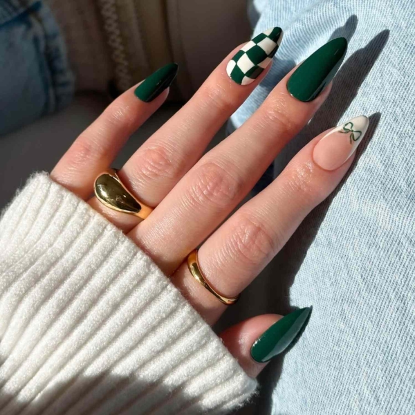 If you're looking for the best fall green nails to wear this autumn, look to these 17 photos for inspiration to take to the nail salon. From mint green to emerald hues, there's a green nail look for every occasion.