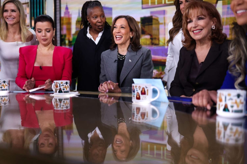 Kamala Harris wore a power suit with a sneaky style hack while appearing on 'The View.' See the hidden detail, here.