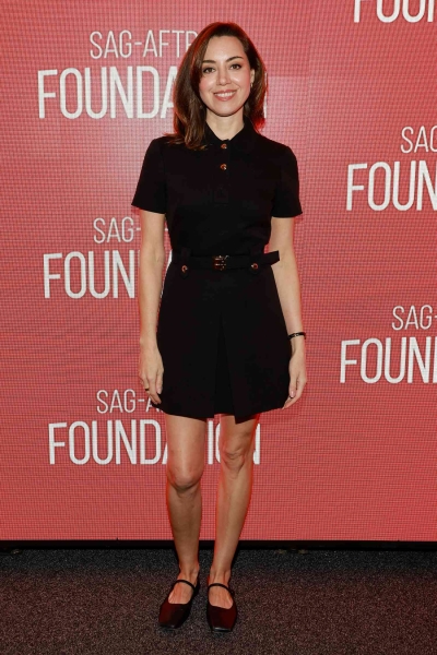 Aubrey Plaza paired her sheer Gucci dress with matching high-waisted underwear at the 'Dead Funny: An All-Star Tribute to Joan Rivers' on Thursday. See the full look, here.