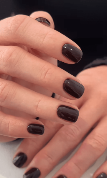 Cherry mocha is a dark and sultry shade that's inspired by deep reds and warm browns. See 15 manicures that make use of the warm hue.