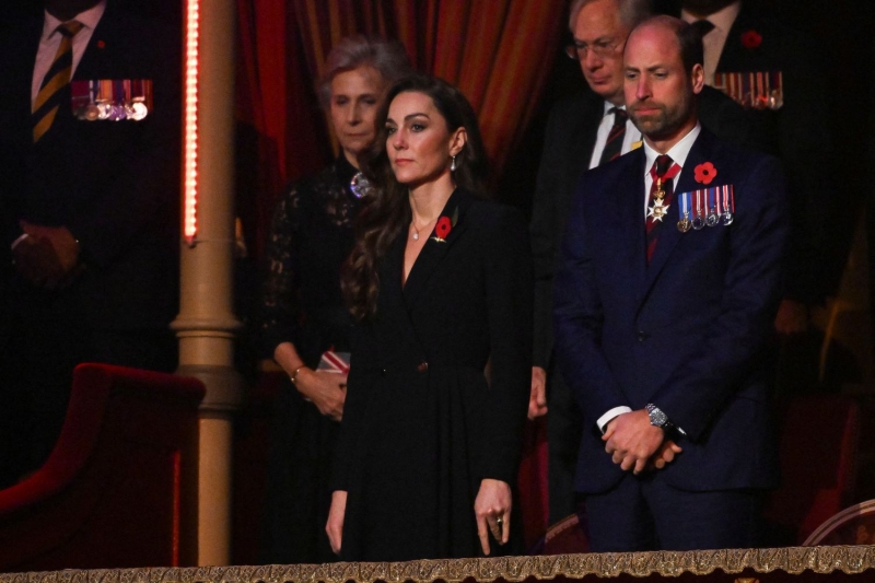 Kate Middleton pulled out her sapphire engagement ring for the first time in almost a year for Remembrance Day. See her full look, here.