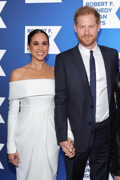 Meghan Markle rewore a blue Ralph Lauren blazer that she first debuted while pregnant with Prince Archie in 2019. See her full look, here.