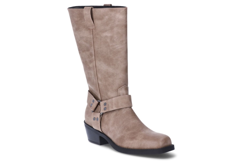 One shopping writer bought $12 moto boots that are nearly identical to their coworker’s $180 style. The Time and Tru boots from Walmart feature luxe faux suede that looks real.