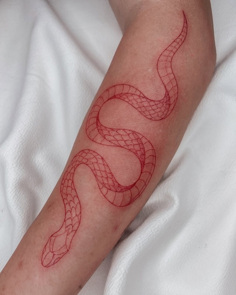 This Lunar New Year marks the Year of the Snake, and snake tattoos are coming in abundance. Here find inspiration from everything from minimalist serpent designs to bold pythons.