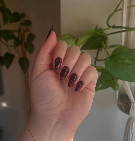 Sexy, warm, and versatile, red and black can turn any design into the perfect moody manicure. Browse 17 of our favorite combinations, here.