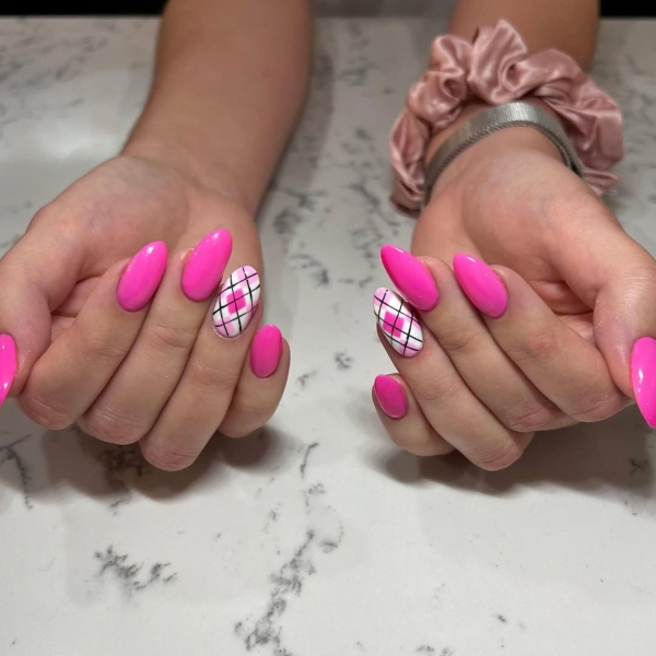 Since February is home to Valentine’s Day and Fashion Weeks worldwide, we say it’s prime time to embrace bright bold colors, top nail trends, and romantic themes. Here, explore some of our favorite manicures for the month, including obvious pink and red picks, along with a few timely nail trends.