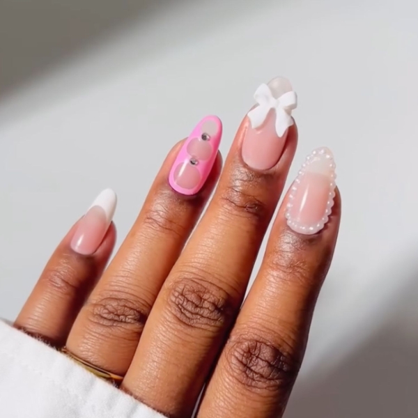 Since February is home to Valentine’s Day and Fashion Weeks worldwide, we say it’s prime time to embrace bright bold colors, top nail trends, and romantic themes. Here, explore some of our favorite manicures for the month, including obvious pink and red picks, along with a few timely nail trends.